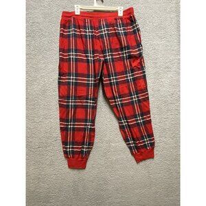 Stars Above Women's Red Plaid Perfectly Cozy Flannel Pajama Pants Size XXL New